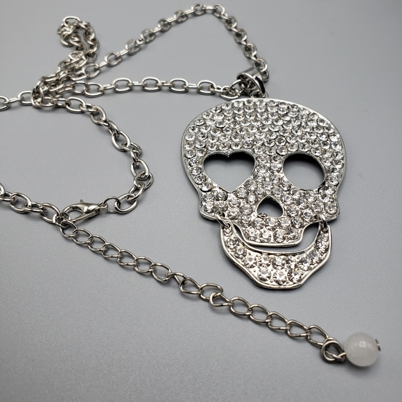 BIG Skull Crystals Large Hinged-mouth Unisex Streetwear HALLOWEEN - Picture 9 of 13